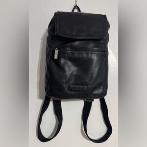 Cole Haan Black Leather Mini Backpack EUC